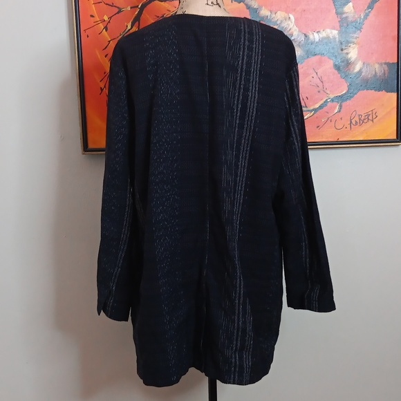 Eileen Fisher Koshi Crossings Organic Cotton Open Front Jacket Size XL - Picture 4 of 8
